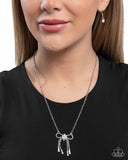 Paparazzi "Coquette Celebrity" White Necklace & Earring Set Paparazzi Jewelry
