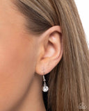 Paparazzi "Coquette Celebrity" White Necklace & Earring Set Paparazzi Jewelry