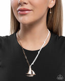 Paparazzi "Sailboat Shimmer" White Necklace & Earring Set Paparazzi Jewelry