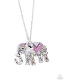 Paparazzi "Educated Elephant" Purple Necklace & Earring Set Paparazzi Jewelry