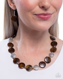 Paparazzi "Swatch Shimmer" Brown Necklace & Earring Set Paparazzi Jewelry