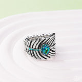 Paparazzi "Feathered Fact" Green Ring Paparazzi Jewelry