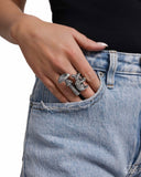 Paparazzi "Textured Toadstool" Silver Ring Paparazzi Jewelry