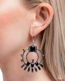 Paparazzi "Concentric Conversation" Black Earrings Paparazzi Jewelry