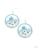 Paparazzi "Basic Bouquet" Blue Earrings Paparazzi Jewelry