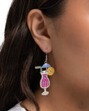 Paparazzi "Delightful Daiquiri" Pink Earrings Paparazzi Jewelry