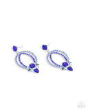 Paparazzi "Karma Knockout" Blue Post Earrings Paparazzi Jewelry