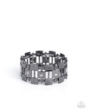 Paparazzi "Puzzling Persistence" Black Bracelet Paparazzi Jewelry