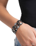 Paparazzi "Puzzling Persistence" Black Bracelet Paparazzi Jewelry