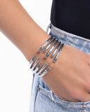 Paparazzi "Working Wraparound" Silver Bracelet Paparazzi Jewelry