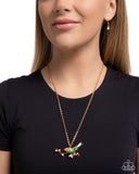 Paparazzi "Painted Perch" Copper Necklace & Earring Set Paparazzi Jewelry