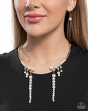 Paparazzi "Darling Decade" Gold Necklace & Earring Set Paparazzi Jewelry