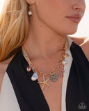 Paparazzi "Coral Collection" Gold Necklace & Earring Set Paparazzi Jewelry