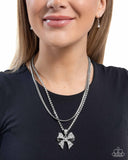 Paparazzi "Cheerful Coquette" White Necklace & Earring Set Paparazzi Jewelry
