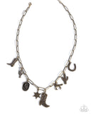 Paparazzi "Hoedown Throwdown" Brass Necklace & Earring Set Paparazzi Jewelry