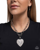 Paparazzi "Heartfelt Havana" White Necklace & Earring Set Paparazzi Jewelry