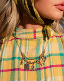 Paparazzi "Storybook Setting" Gold Necklace & Earring Set Paparazzi Jewelry