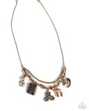 Paparazzi "Storybook Setting" Gold Necklace & Earring Set Paparazzi Jewelry