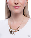 Paparazzi "Storybook Setting" Gold Necklace & Earring Set Paparazzi Jewelry