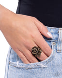 Paparazzi "Rosy Residence" Brass Ring Paparazzi Jewelry