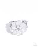 Paparazzi "Pinched Petals" White Ring Paparazzi Jewelry