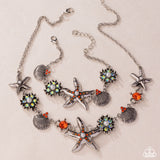 Paparazzi "Starfish Song & Sing" Orange Necklace & Bracelet Jewelry Set Paparazzi Jewelry