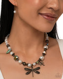 Paparazzi "Dragonfly Delight & Deed" Brass Necklace & Bracelet Complete Look Paparazzi Jewelry