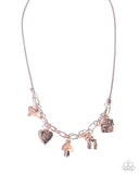 Paparazzi "Fairytale Fanfare & Flourish" Rose Gold Necklace & Bracelet Jewelry Set Paparazzi Jewelry