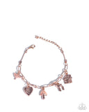 Paparazzi "Fairytale Fanfare & Flourish" Rose Gold Necklace & Bracelet Jewelry Set Paparazzi Jewelry