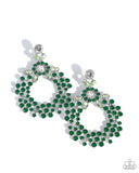 Paparazzi "Opalescent Opulence" Green Post Earrings Paparazzi Jewelry