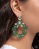 Paparazzi "Opalescent Opulence" Green Post Earrings Paparazzi Jewelry
