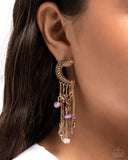 Paparazzi "Crescent Call" Purple Post Earrings Paparazzi Jewelry
