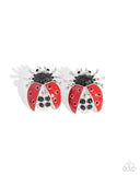 Paparazzi "Lavish Ladybug" Red Post Earrings Paparazzi Jewelry