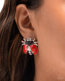 Paparazzi "Lavish Ladybug" Red Post Earrings Paparazzi Jewelry