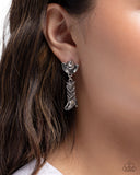 Paparazzi "Boot Scootin Ballad" Silver Post Earrings Paparazzi Jewelry