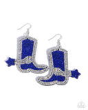 Paparazzi "Benevolent Boot" Blue Earrings Paparazzi Jewelry