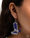 Paparazzi "Benevolent Boot" Blue Earrings Paparazzi Jewelry