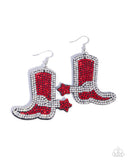 Paparazzi "Benevolent Boot" Red Earrings Paparazzi Jewelry