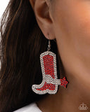 Paparazzi "Benevolent Boot" Red Earrings Paparazzi Jewelry