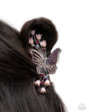 Paparazzi "Fluttering French" Pink Hair Clip Paparazzi Jewelry