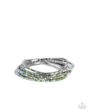 Paparazzi "Candlelight Cascade" Green Bracelet Paparazzi Jewelry
