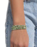 Paparazzi "Candlelight Cascade" Green Bracelet Paparazzi Jewelry