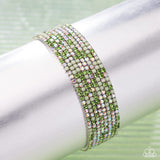 Paparazzi "Candlelight Cascade" Green Bracelet Paparazzi Jewelry