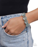 Paparazzi "Floral Facility" Blue Bracelet Paparazzi Jewelry