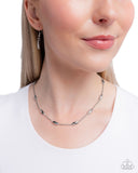 Paparazzi "Cylindrical Chic" Silver Necklace & Earring Set Paparazzi Jewelry