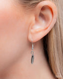 Paparazzi "Cylindrical Chic" Silver Necklace & Earring Set Paparazzi Jewelry