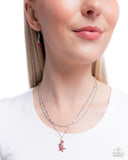 Paparazzi "Scintillating Stars" Red Necklace & Earring Set Paparazzi Jewelry