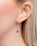 Paparazzi "Scintillating Stars" Red Necklace & Earring Set Paparazzi Jewelry