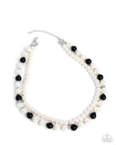 Paparazzi "Pearl Pageantry" Black Necklace & Earring Set Paparazzi Jewelry