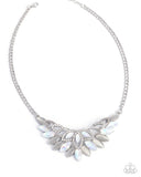 Paparazzi "Marquise Maneuver" White Necklace & Earring Set Paparazzi Jewelry
